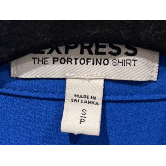 EXPRESS The Portofino Blue Button Down Long Sleeve Shirt - Picture 2 of 4